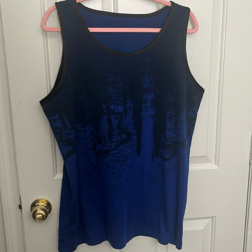 Large Blue and Navy Men’s Tank
